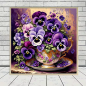 Preview: Diamond Painting Eine Tasse voller Stiefmütterchen